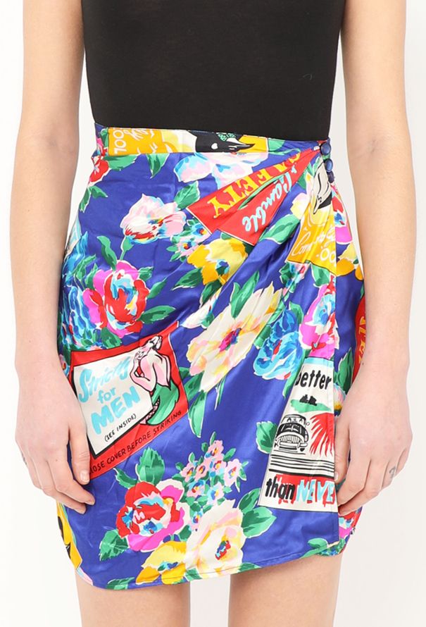 Emanuel Ungaro Vintage Ruched Silk Wrap Skirt - 1