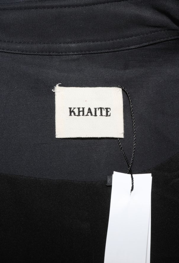 Khaite Navy Gabardine Belted Trench - 6