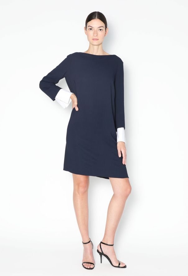 The Row Bicolor Audette Shift Dress - 1