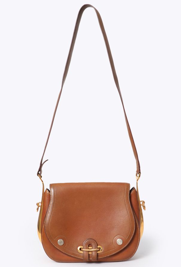 Hermès Rare Gold Courchevel Passe-Guide Saddle Bag - 1