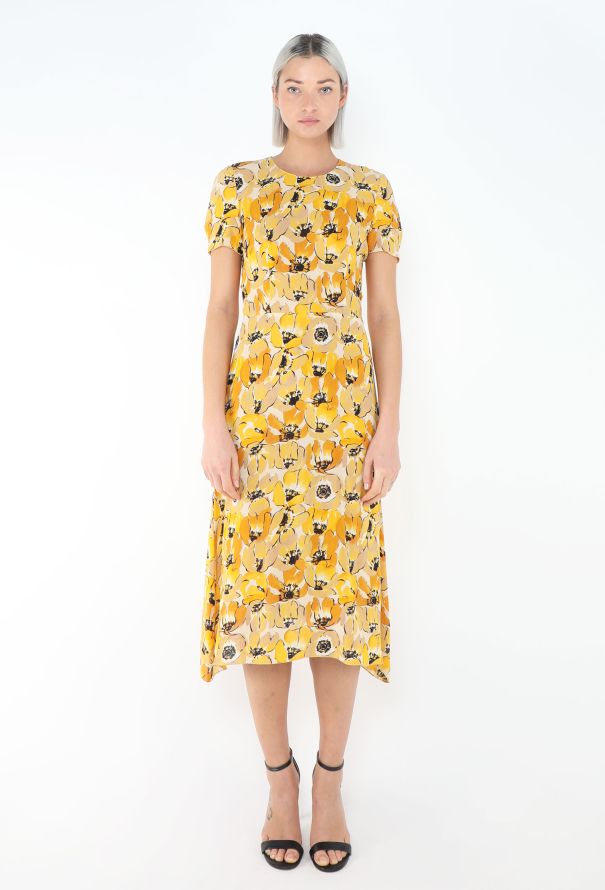 Prada Campaign F/W 2000 Poppy Chiffon Dress - 4