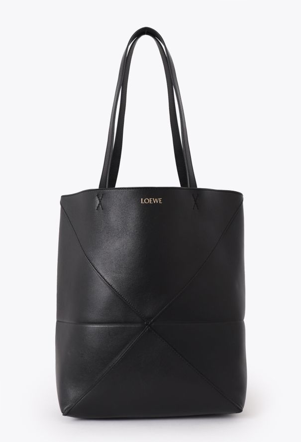 Loewe Puzzle Fold Convertible Medium Tote Black - 1