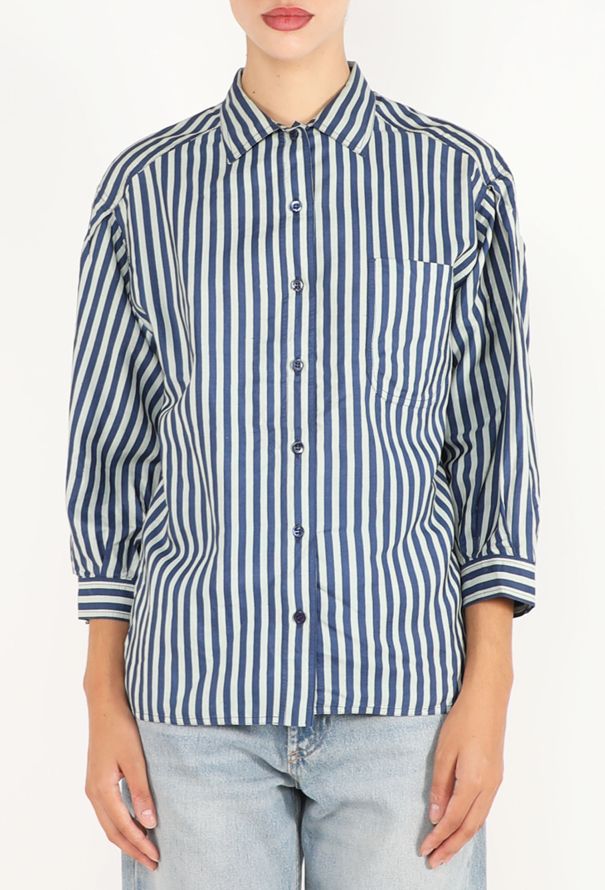 Saint Laurent Vintage Striped Silk Shirt - 3