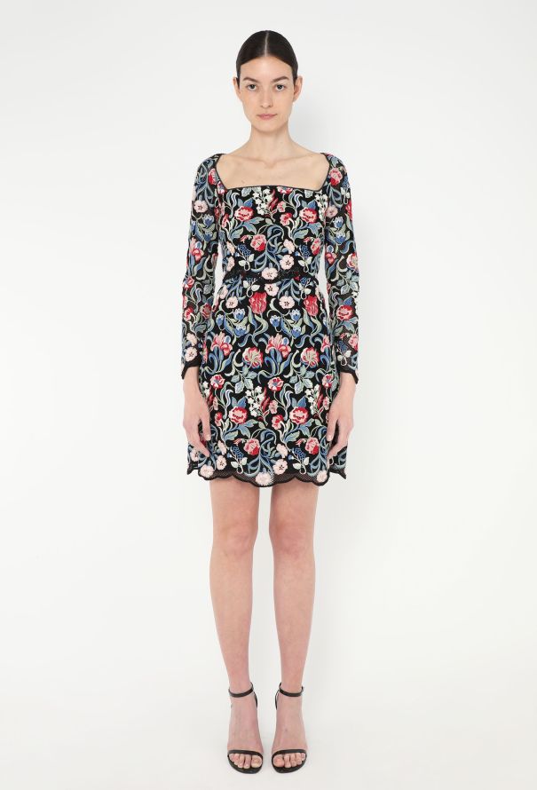 Valentino F/W 2013 Scalloped Embroidered Dress - 1