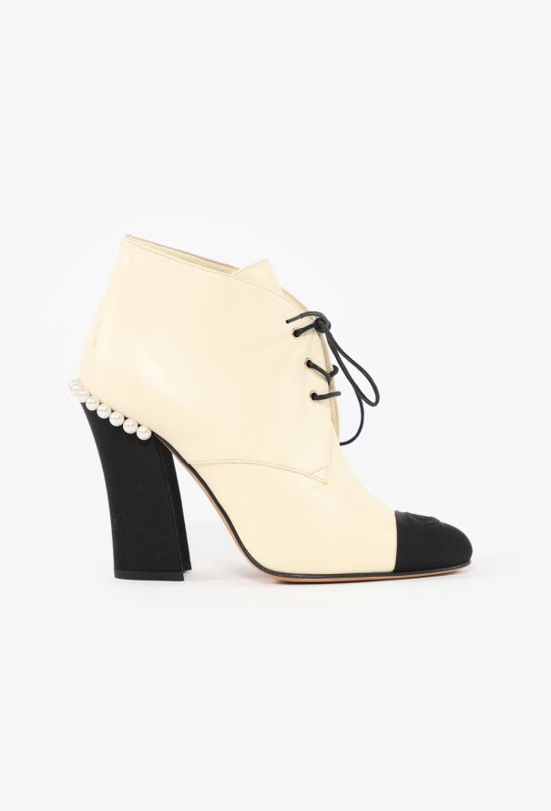 Chanel 2018 Pearl Derby Boots - 1