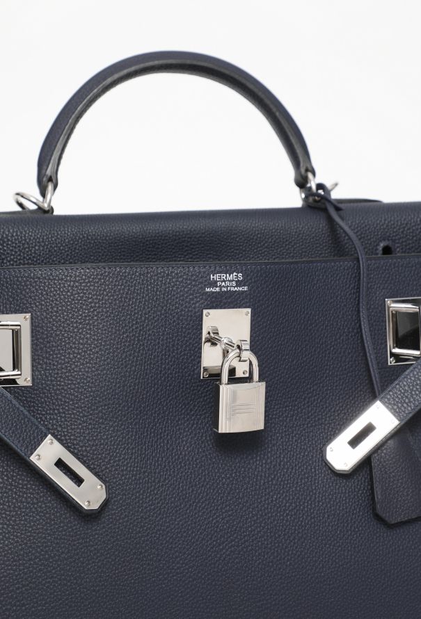 Hermès Bleu Nuit Togo Kelly Retourné 50 - 15