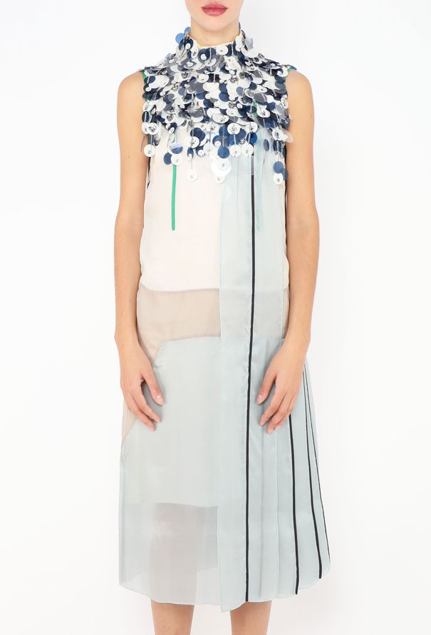 Prada S/S 2016 Paillette Organza Dress - 4