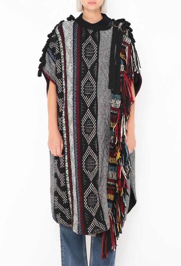 Chloé F/W 2016 Patchwork Djelleba Poncho - 3