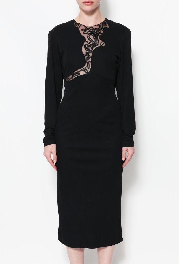 Azzaro COUTURE Vintage Basque Beaded Dress - 3