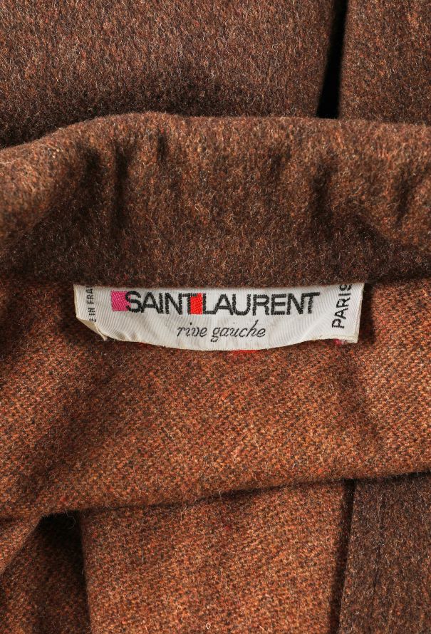 Saint Laurent Woven Wool Twill Cape, 1970s - 7