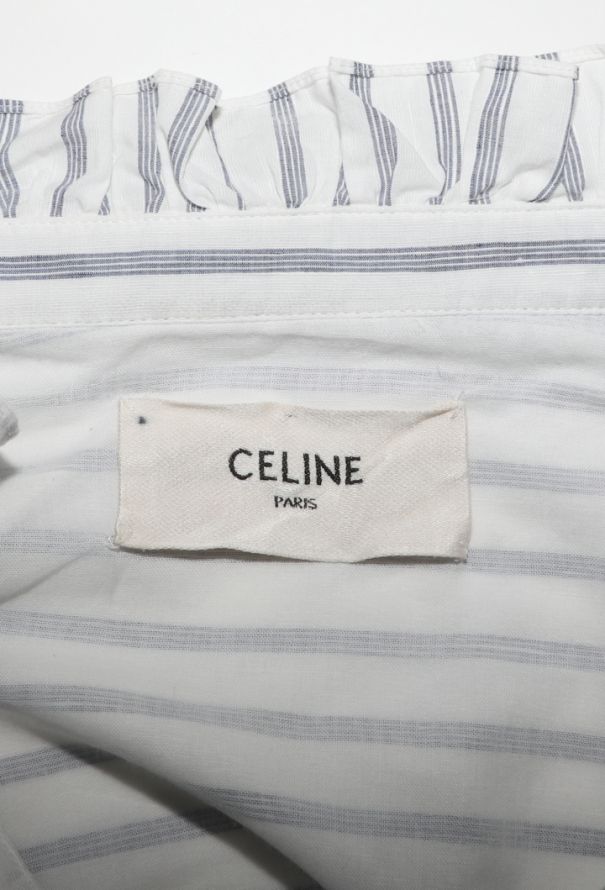 Céline Striped Ruffled Linen Dress, 2020 - 5