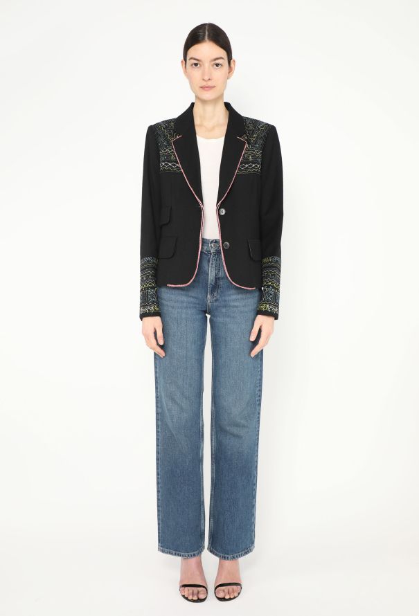 Kenzo 2022 Embroidered Twill Blazer - 2