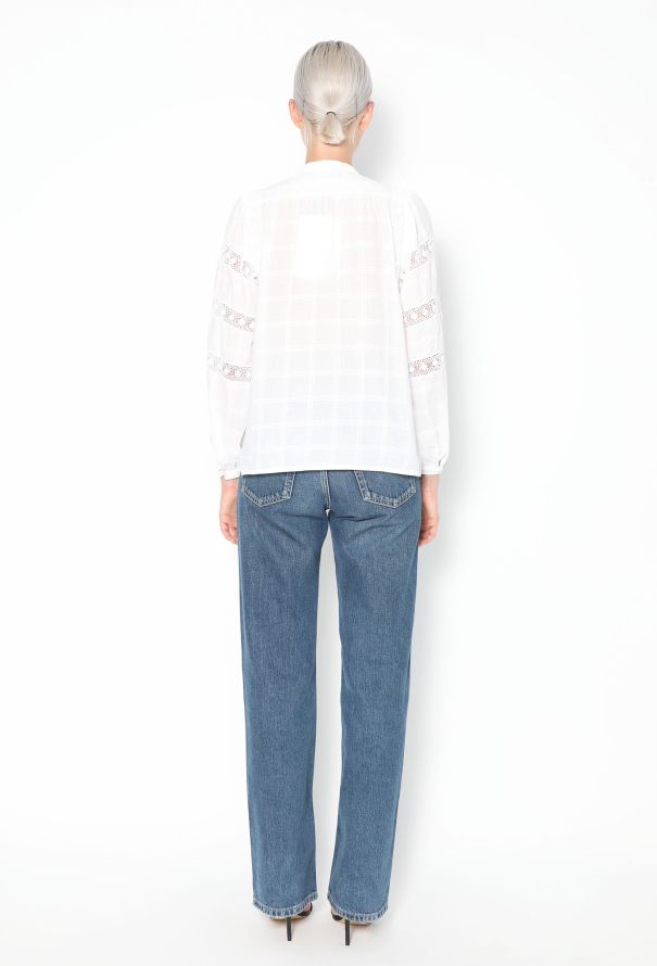 Saint Laurent CAMPAIGN 1977 Lace Peasant Blouse - 5