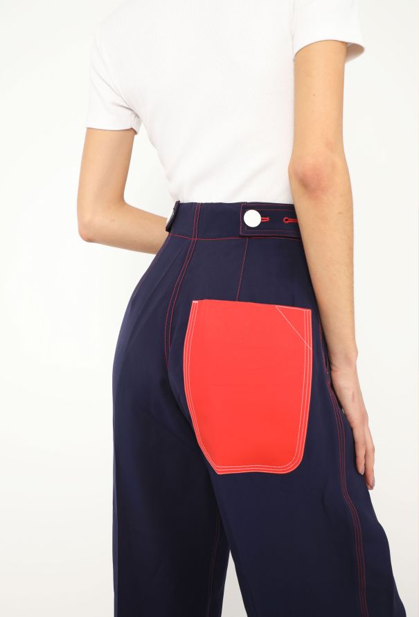Céline S/S 2015 Contrast Stitch Trousers - 5