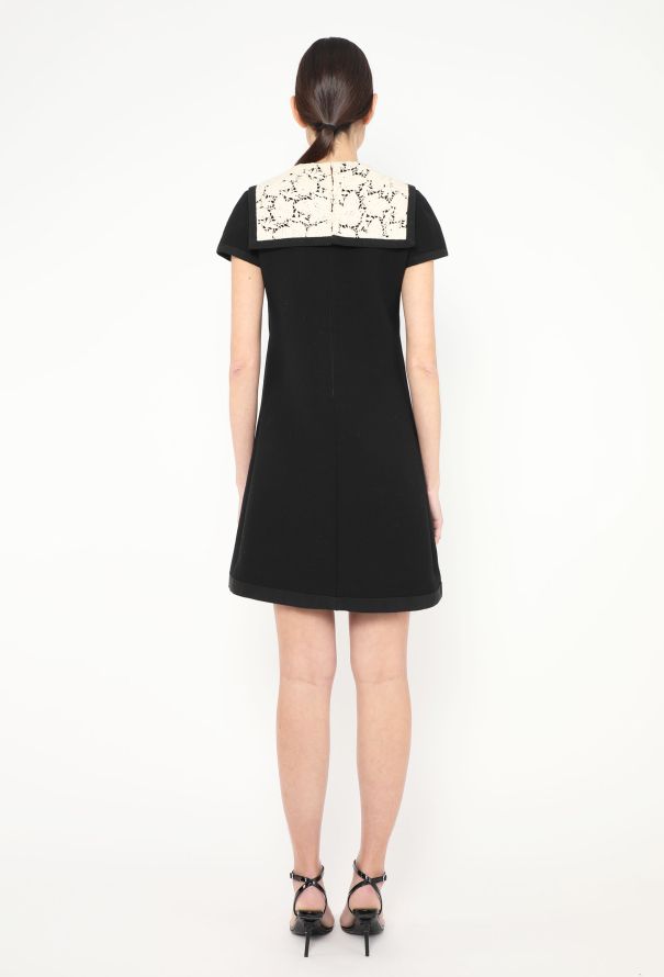 Saint Laurent Haute Couture 1966 Guipure Trim Wool Dress - 4 Saint Laurent Haute Couture 1966 Guipure Trim Wool Dress - 4