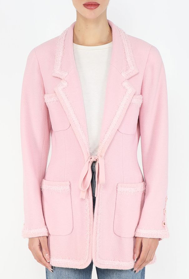 Chanel CAMPAIGN F/W 1994 Frayed Bouclé Jacket - 1