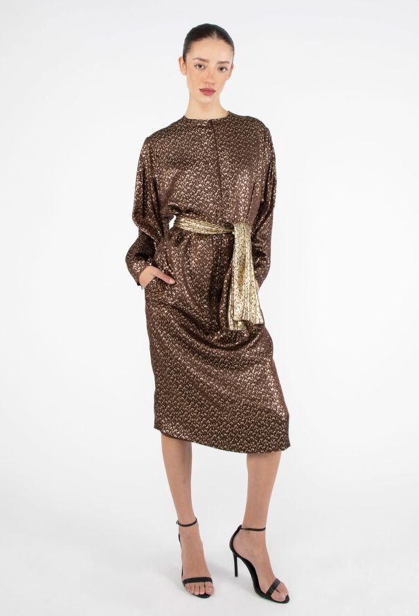Dior '70s Lamé Jacquard Tunic Dress - 5