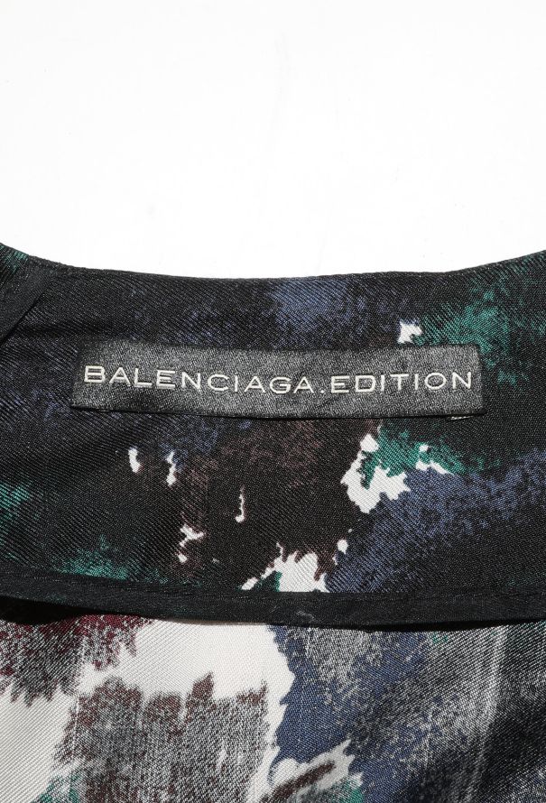 Balenciaga Abstract Silk Cowl Dress - 5
