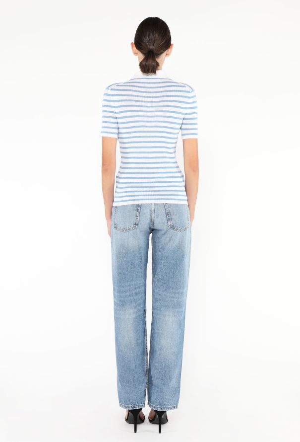 Dior 2022 Striped Knit Polo - 5