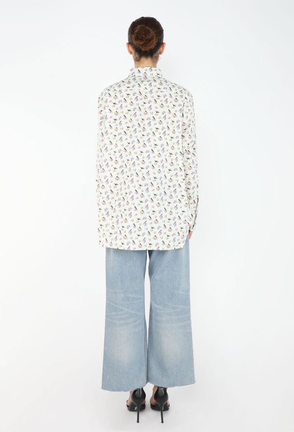 Prada Bird Print Cotton Shirt - 4
