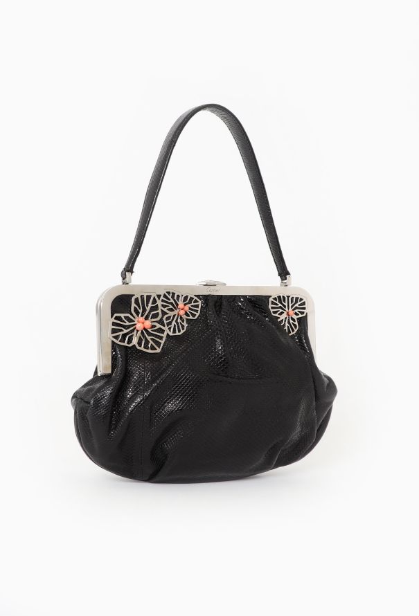 Cartier Floral Watersnake Evening Bag - 2 Cartier Floral Watersnake Evening Bag - 2