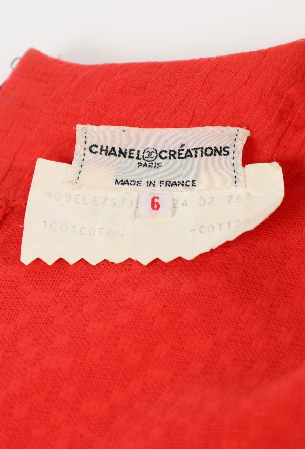 Chanel Pleated Cotton Day Dress, 1970s - 5