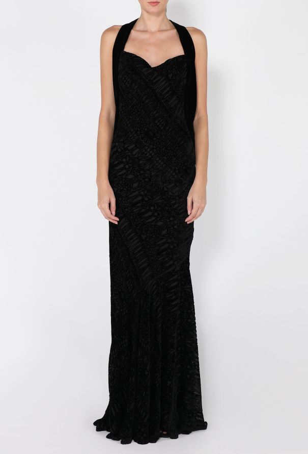 Alexander McQueen Velvet Devoré Corset Gown, 2004 - 3