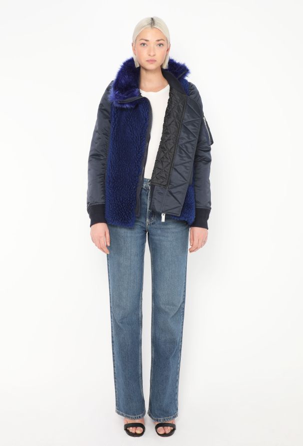 Sacai F/W 2021 Fleece Bomber Jacket - 4 Sacai F/W 2021 Fleece Bomber Jacket - 4