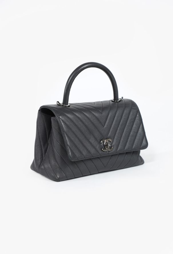 Chanel Coco Chevron Top Handle Bag - 3