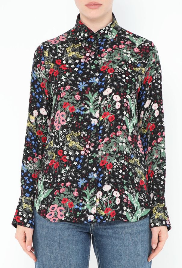 Valentino Pre-Fall 2015 Floral Silk Blouse - 1