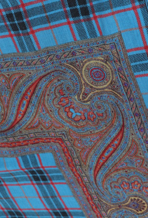 Saint Laurent '70s Paisley Checkered Scarf - 7 Saint Laurent '70s Paisley Checkered Scarf - 7