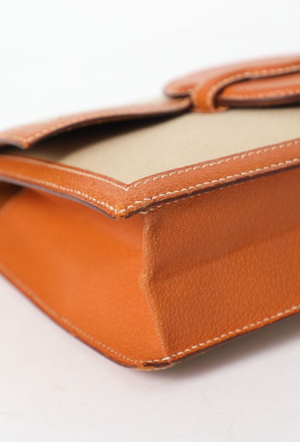 Hermès Rare '80s Marco Polo Toile & Wild Boar Clutch - 10