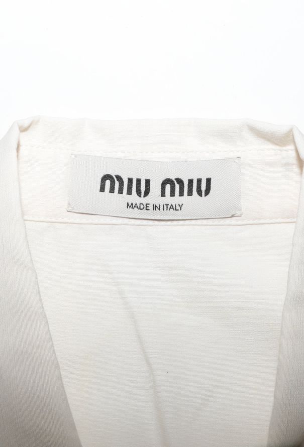 Miu Miu 2024 Cotton Logo Shirt - 4