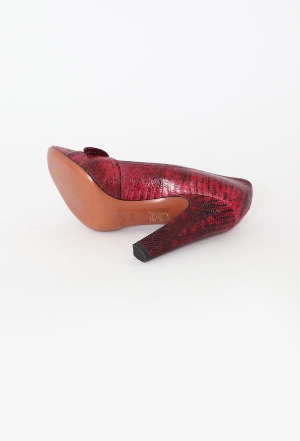 Alaïa Lizard Bow Pumps - 5