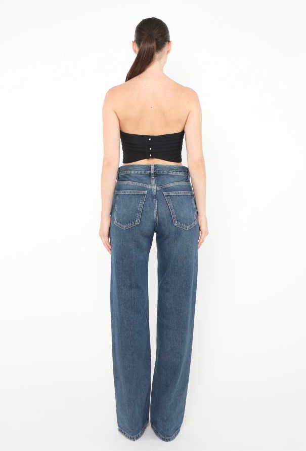 Gianni Versace Early '90s Silk Bustier Top - 3 Gianni Versace Early '90s Silk Bustier Top - 3