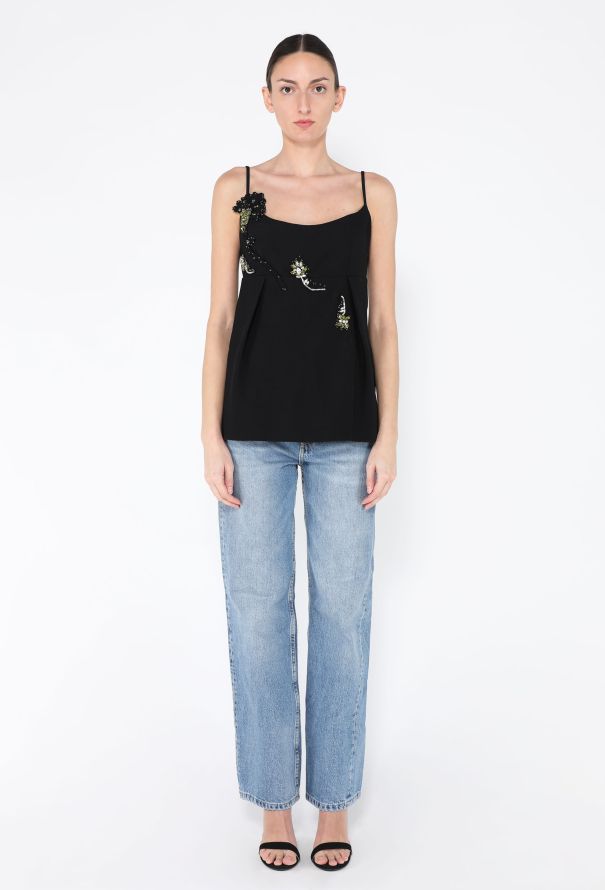 Prada F/W 2015 Floral Applique Top - 4