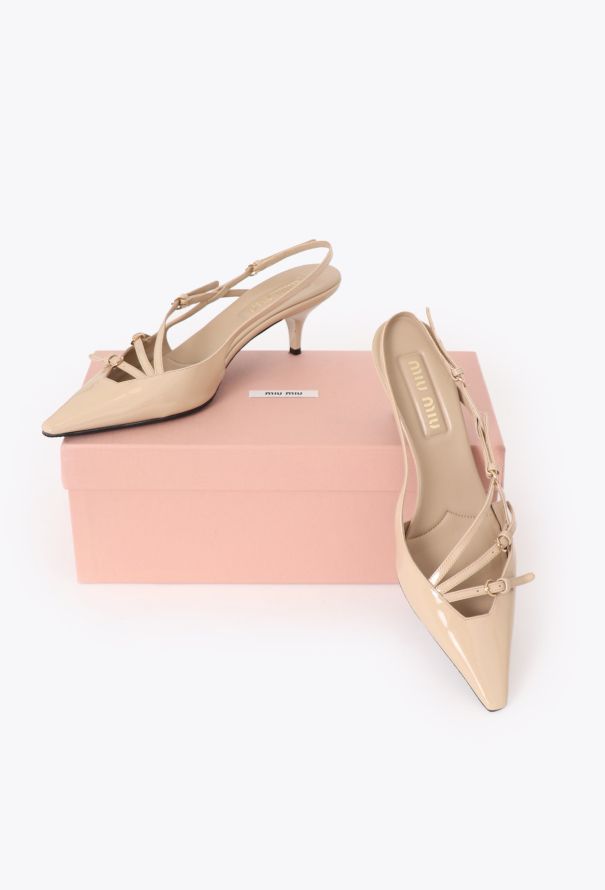 Miu Miu F/W 2023 Patent Strap Slingbacks - 3 Miu Miu F/W 2023 Patent Strap Slingbacks - 3
