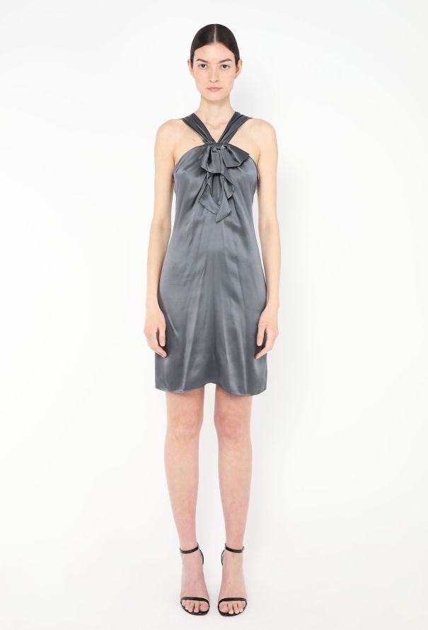 John Galliano Early 2000s Charmeuse Halter Dress - 2 John Galliano Early 2000s Charmeuse Halter Dress - 2