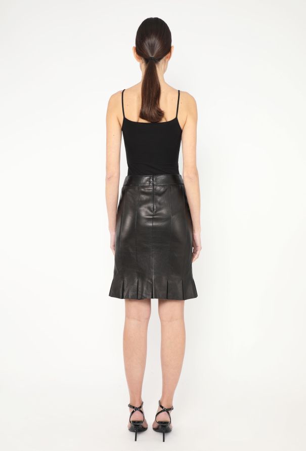 Chanel S/S 2004 Pleated Lambskin Skirt - 5