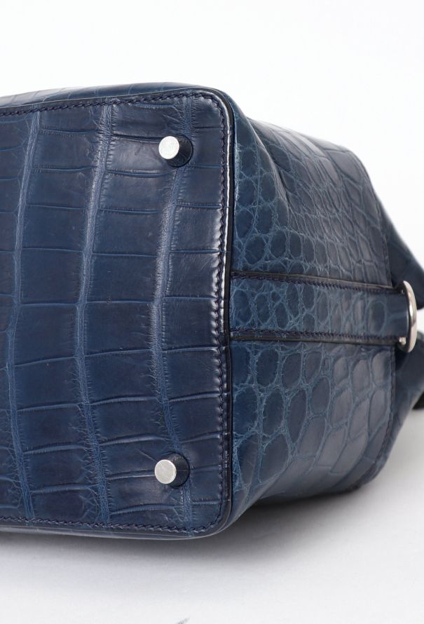 Hermès Matte Bleu Saphir Niloticus Crocodile Toolbox 20 Bag - 9