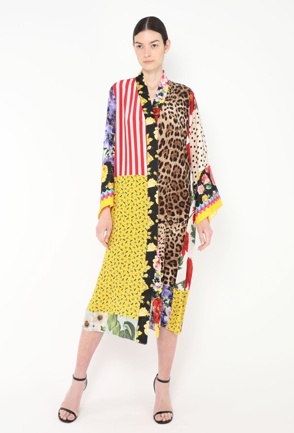 Dolce & Gabbana S/S 2021 Silk Patchwork Kaftan - 1