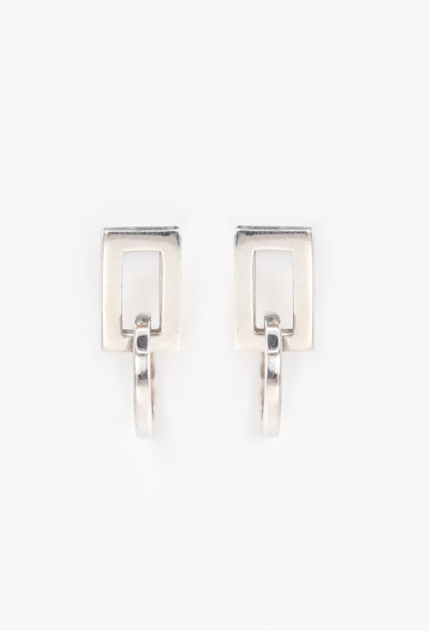 Gucci Square Round Silver 925 Earrings - 1