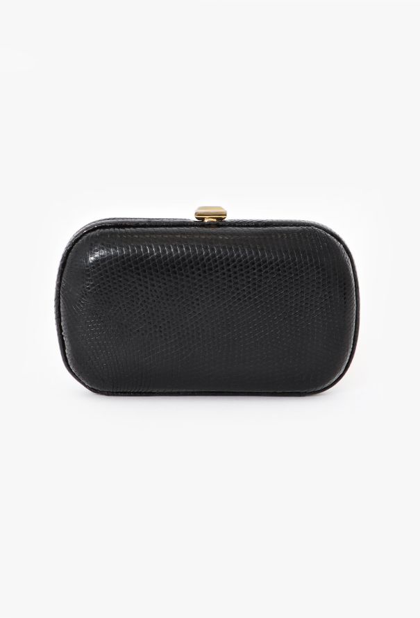 Bottega Veneta Black Lizard Clutch - 1