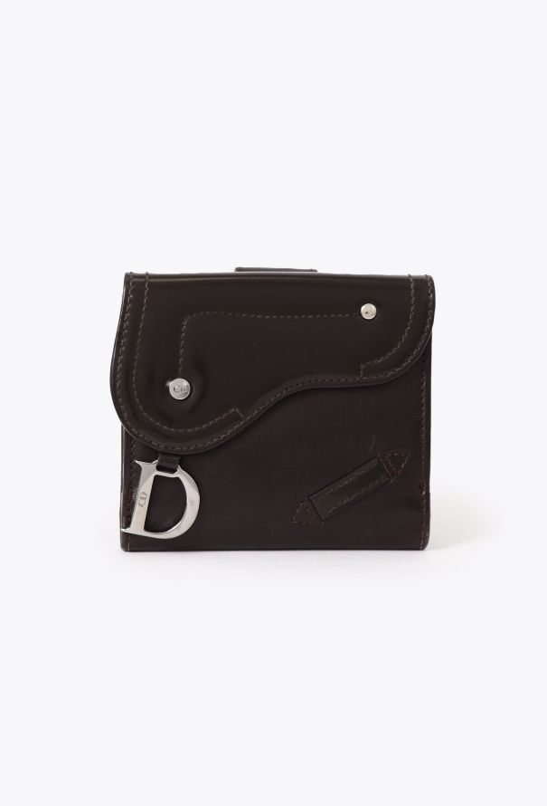 Dior Brown Saddle Compact Wallet - 1