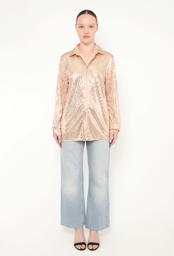 Bottega Veneta F/W 2019 Iridescent Embellished Shirt - 4 Bottega Veneta F/W 2019 Iridescent Embellished Shirt - 4