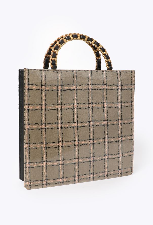 Chanel Patent Tweed-Pattern Tote, F/W 1995 - 3