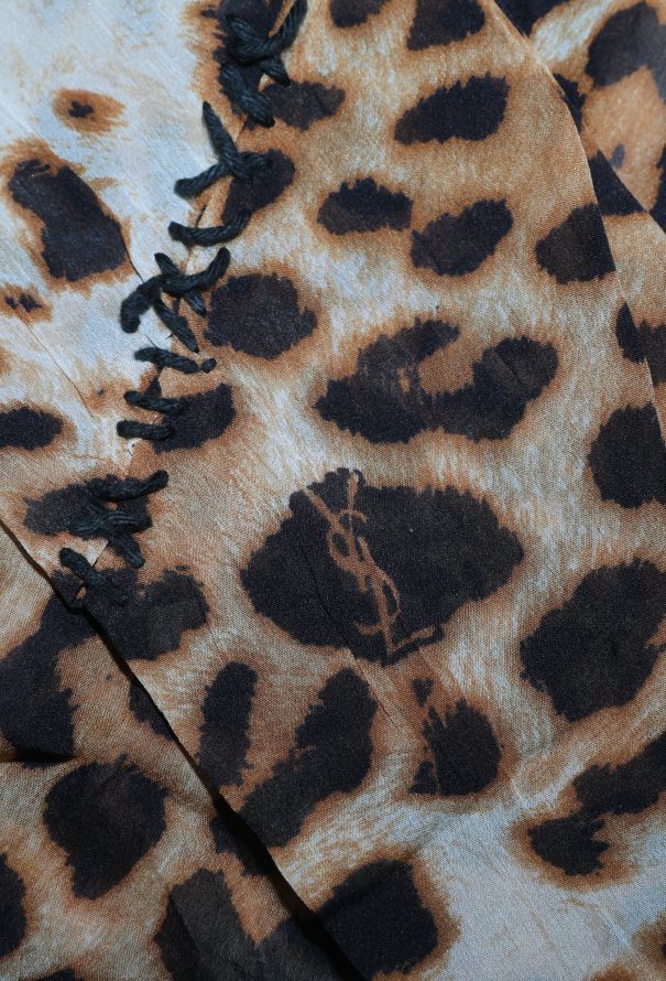 Saint Laurent ICONIC S/S 2002 Lace-Up Leopard Ensemble - 11