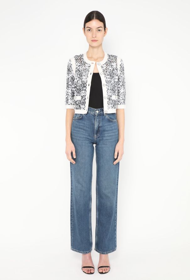 Chanel 2023 Sequin 'CC' Cashmere Cardigan - 2 Chanel 2023 Sequin 'CC' Cashmere Cardigan - 2
