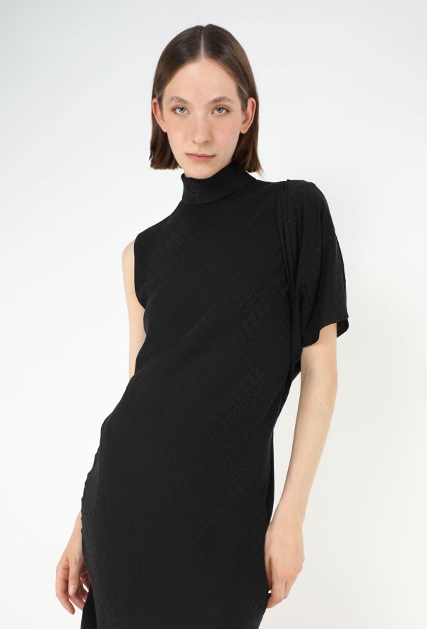 Céline 2022 Monogram Draped Silk Dress - 3 Céline 2022 Monogram Draped Silk Dress - 3