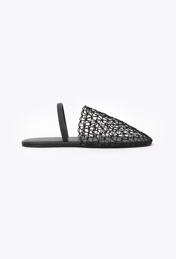 The Row 2021 Macramé Net Slingback Sandals - 1